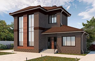 Фасадные панели Кирпич АМК темно-коричневый: фото товара 2
